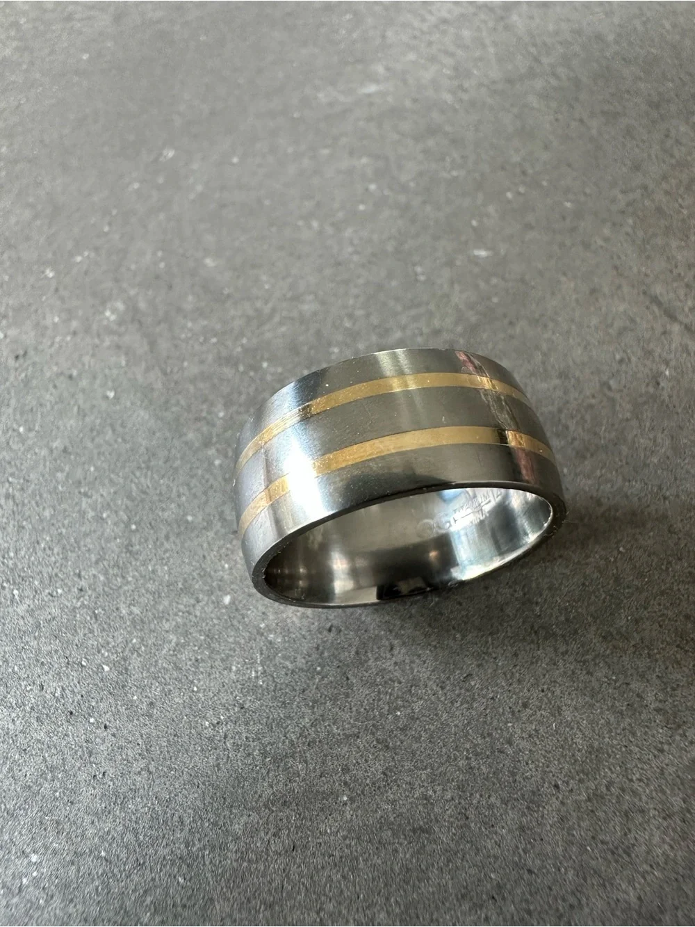 QG Titanium & 14k Comfort Fit 10mm Wedding Band